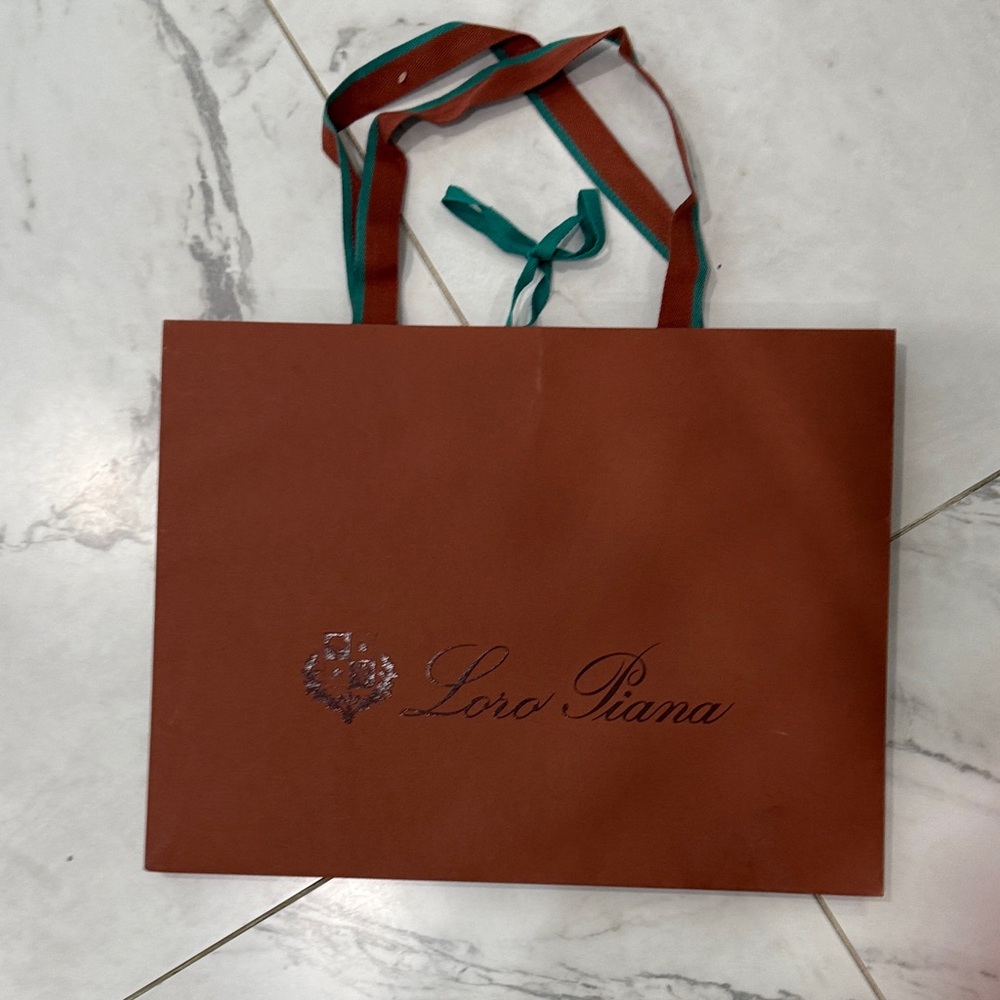 Loro Piana Brown and Green Tote Bag